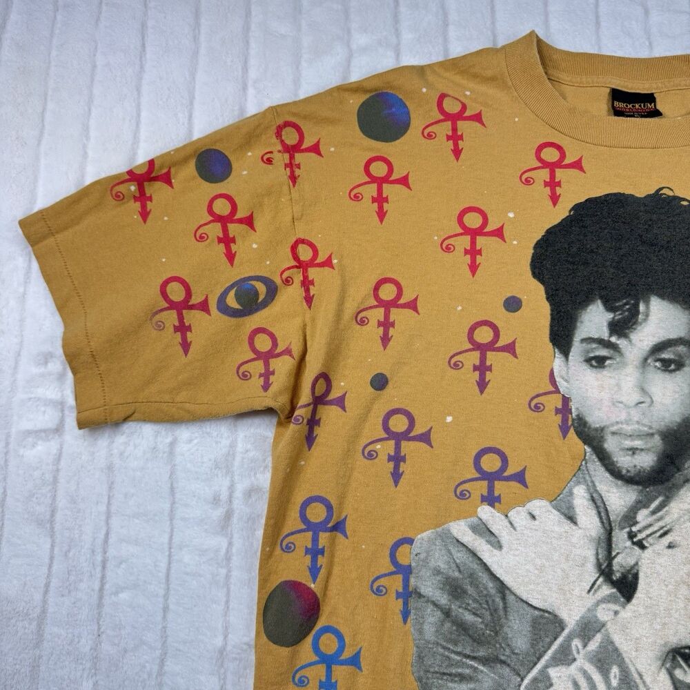 VTG 93 Brockum Prince All Over Print T-Shirt XL Band Rap Tee Single Stitch RARE - Picture 9 of 16